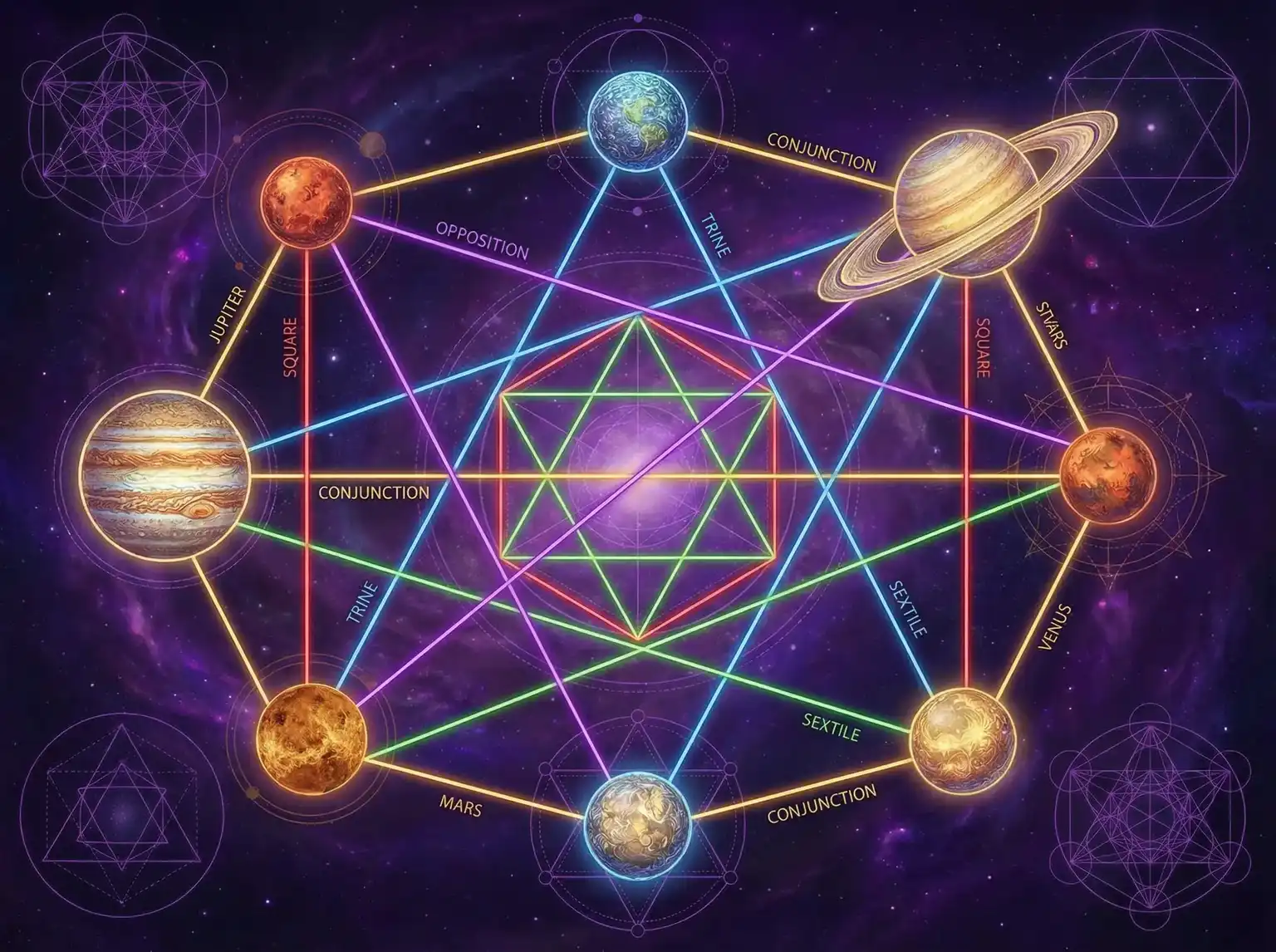 行星相位解读 - 蓝色导航最新发布 | 占星学进阶